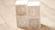 wooden blocks - alphabet uppercase letters