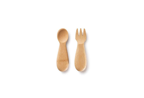 small bamboo fork and spoon